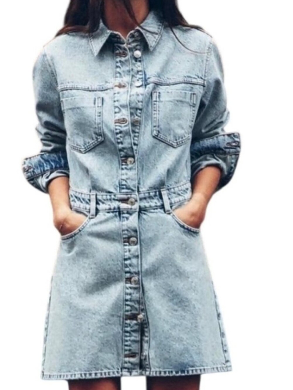 Zara Denim Dress Size Medium
